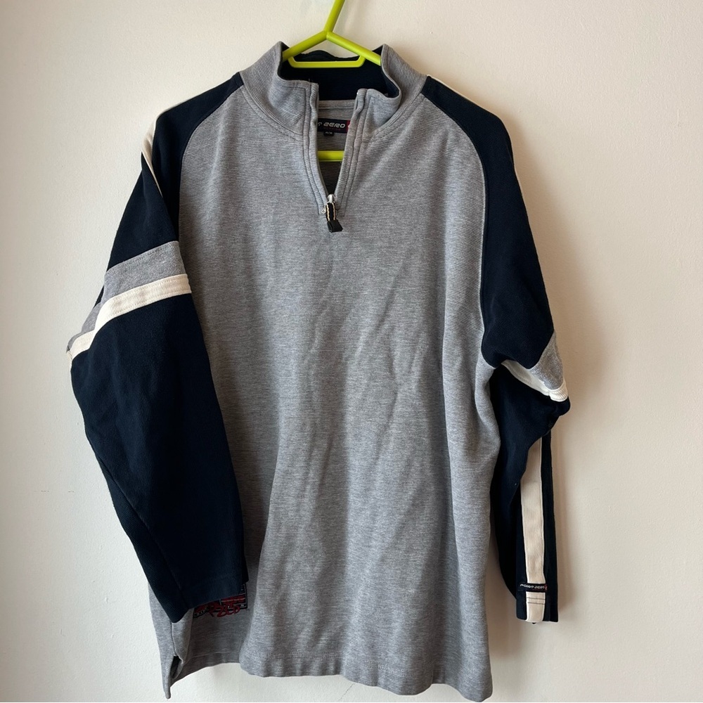 Point Zero Y2K 1/4 zip cotton blend sweater men’s medium